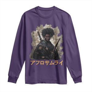 Afro Samurai Long Sleeve Shirt Black Pride Japanese Arts TS09 Purple Print Your Wear