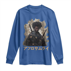 Afro Samurai Long Sleeve Shirt Black Pride Japanese Arts TS09 Royal Blue Print Your Wear