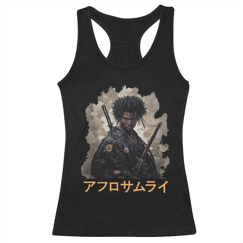 Afro Samurai Racerback Tank Top Black Pride Japanese Arts TS09 Black Print Your Wear