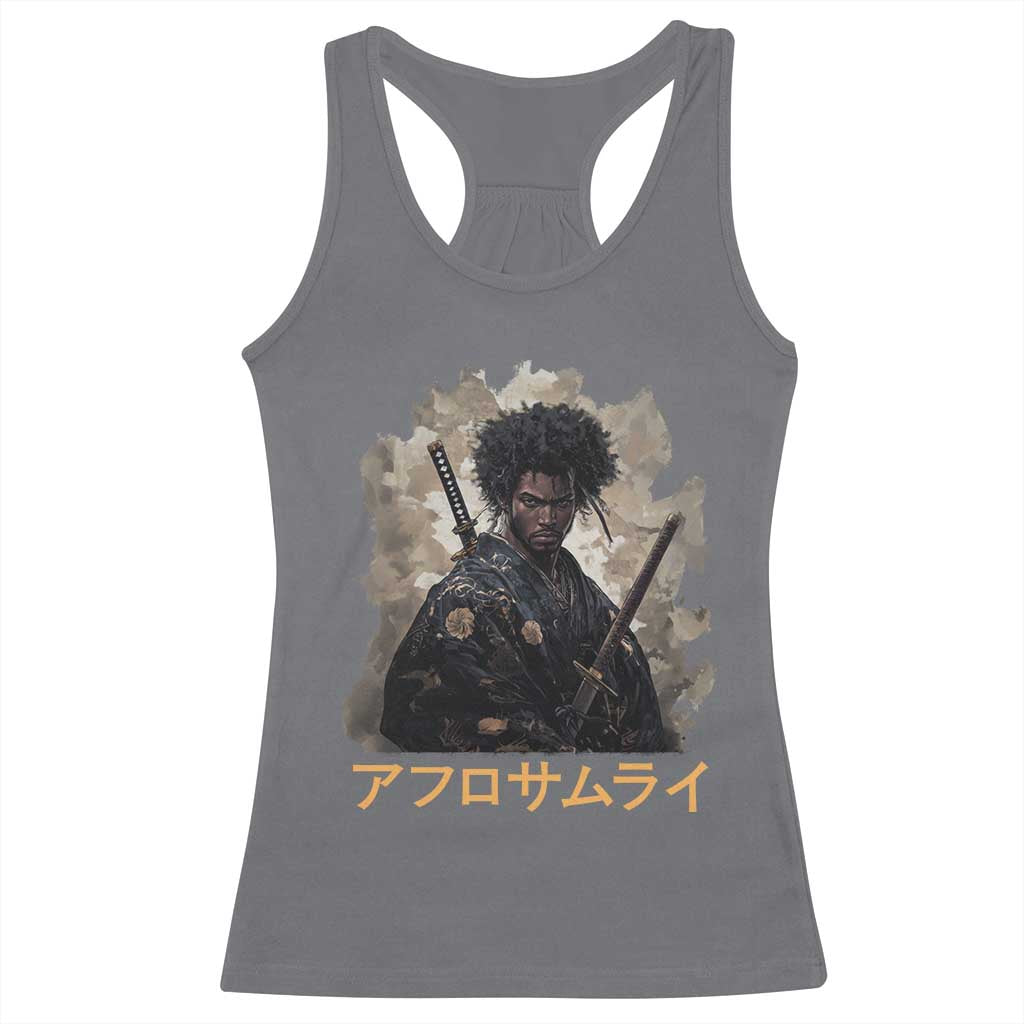 Afro Samurai Racerback Tank Top Black Pride Japanese Arts TS09 Charcoal Print Your Wear