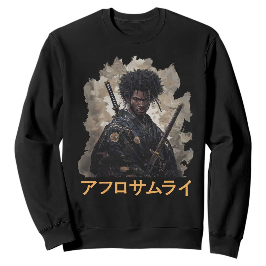 Afro Samurai Sweatshirt Black Pride Japanese Arts TS09 Black Print Your Wear