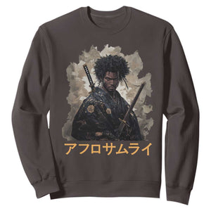 Afro Samurai Sweatshirt Black Pride Japanese Arts TS09 Dark Chocolate Print Your Wear