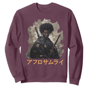 Afro Samurai Sweatshirt Black Pride Japanese Arts TS09 Maroon Print Your Wear