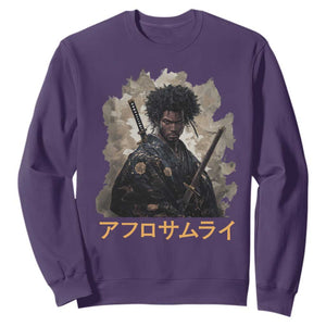 Afro Samurai Sweatshirt Black Pride Japanese Arts TS09 Purple Print Your Wear