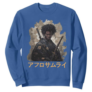 Afro Samurai Sweatshirt Black Pride Japanese Arts TS09 Royal Blue Print Your Wear