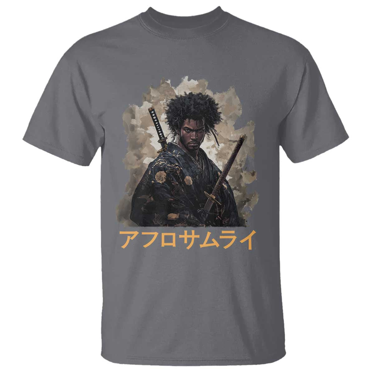 Afro Samurai T Shirt Black Pride Japanese Arts TS09 Charcoal Print Your Wear