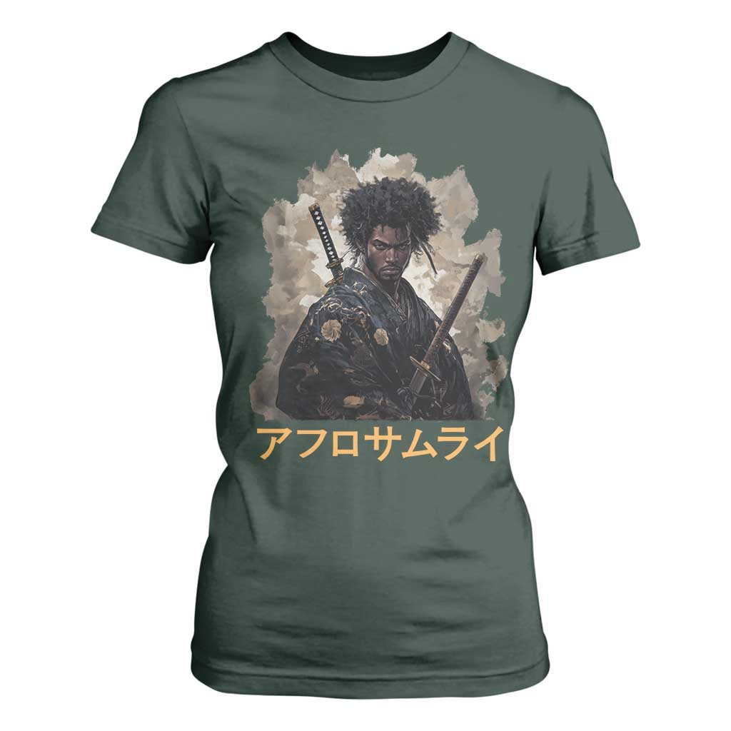 Afro Samurai T Shirt For Women Black Pride Japanese Arts TS09 Dark Forest Green Print Your Wear