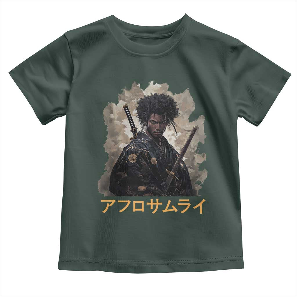 Afro Samurai Toddler T Shirt Black Pride Japanese Arts TS09 Dark Forest Green Print Your Wear