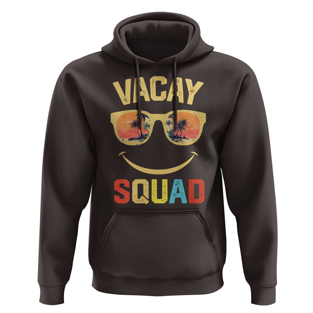 Summer Vacation Hoodie Vacay Squad Funny Beach TS09 Dark Chocolate Print Your Wear