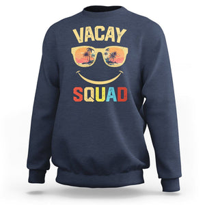 Summer Vacation Sweatshirt Vacay Squad Funny Beach TS09 Navy Print Your Wear