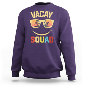 Summer Vacation Sweatshirt Vacay Squad Funny Beach TS09 Purple Print Your Wear