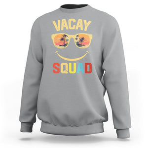 Summer Vacation Sweatshirt Vacay Squad Funny Beach TS09 Sport Gray Print Your Wear