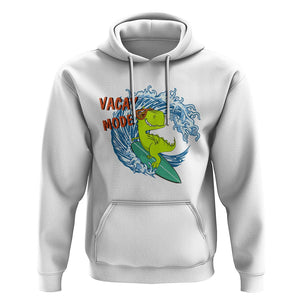 Summer Vacation Hoodie Vacay Mode Cute Dinosaur Surfing TS09 White Print Your Wear