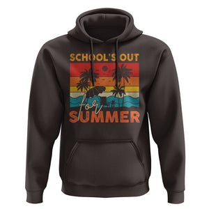 School's Out For Summer Retro Beach Teacher Student Hoodie TS09 Dark Chocolate Print Your Wear