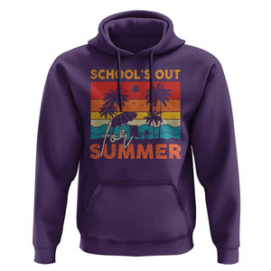 School's Out For Summer Retro Beach Teacher Student Hoodie TS09 Purple Print Your Wear
