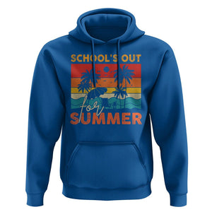 School's Out For Summer Retro Beach Teacher Student Hoodie TS09 Royal Blue Print Your Wear