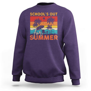 School's Out For Summer Retro Beach Teacher Student Sweatshirt TS09 Purple Print Your Wear