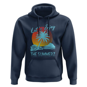 Let's Enjoy The Summer Vacation Beach Sunset Hoodie TS09 Navy Print Your Wear