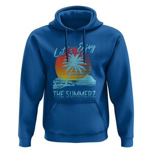 Let's Enjoy The Summer Vacation Beach Sunset Hoodie TS09 Royal Blue Print Your Wear