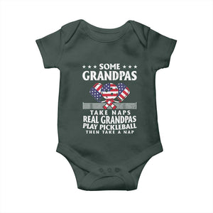 Funny Some Grandpas Take Naps Real Grandpas Play Pickleball Baby Onesie TS09 Print Your Wear