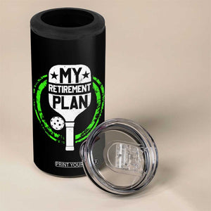 Funny Retirement Plan Retired Pickleball Player 4 in 1 Can Cooler Tumbler TS09 Print Your Wear