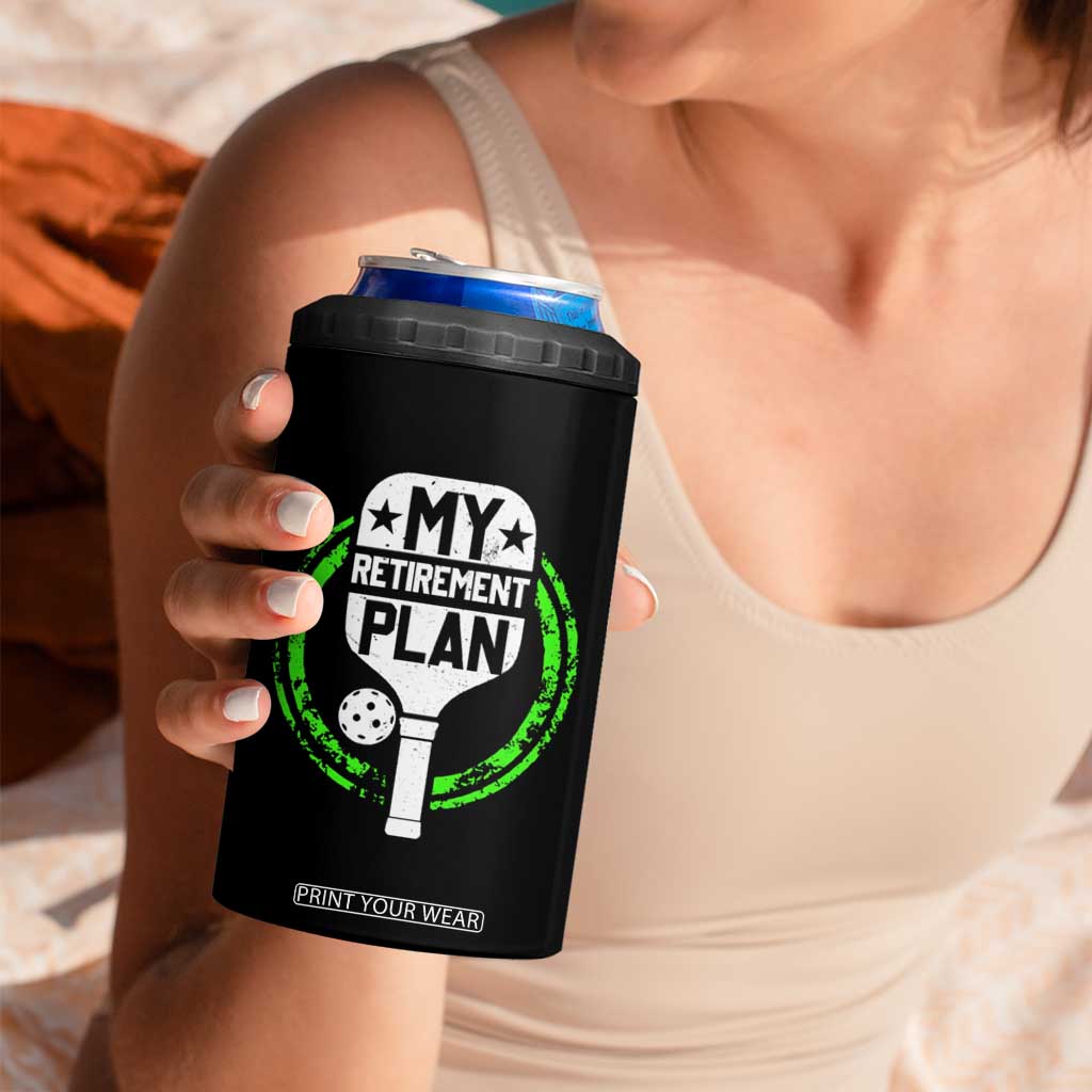 Funny Retirement Plan Retired Pickleball Player 4 in 1 Can Cooler Tumbler TS09 Print Your Wear