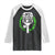 Funny Retirement Plan Retired Pickleball Player Raglan Shirt TS09 Black White Print Your Wear
