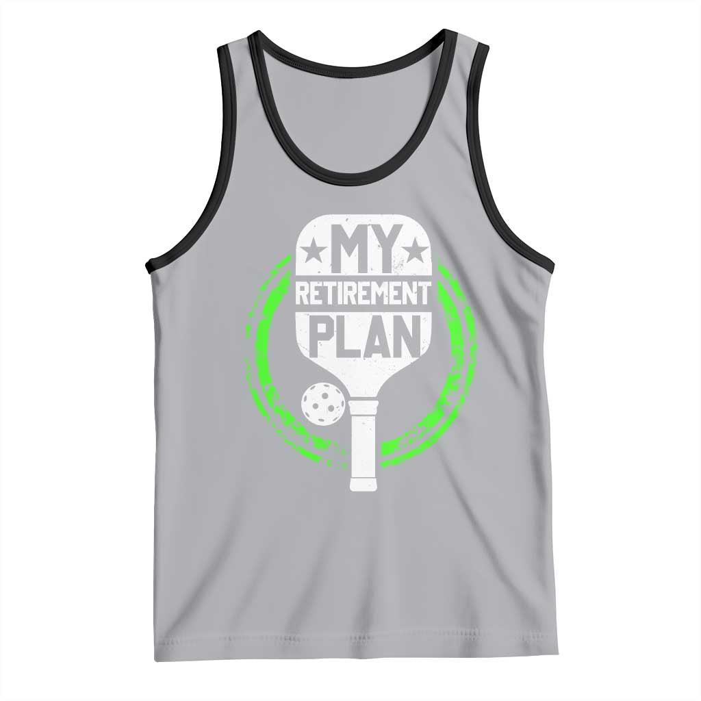 Funny Retirement Plan Retired Pickleball Player Tank Top TS09 Athletic Heather Black Print Your Wear