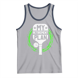 Funny Retirement Plan Retired Pickleball Player Tank Top TS09 Athletic Heather Navy Print Your Wear
