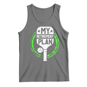 Funny Retirement Plan Retired Pickleball Player Tank Top TS09 Black Heather Print Your Wear