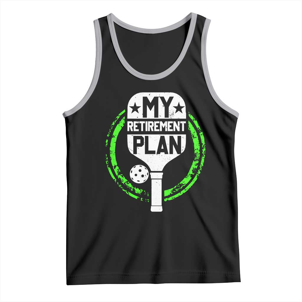 Funny Retirement Plan Retired Pickleball Player Tank Top TS09 Black Athletic Heather Print Your Wear
