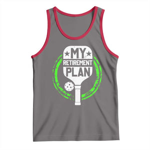 Funny Retirement Plan Retired Pickleball Player Tank Top TS09 Deep Heather Red Print Your Wear