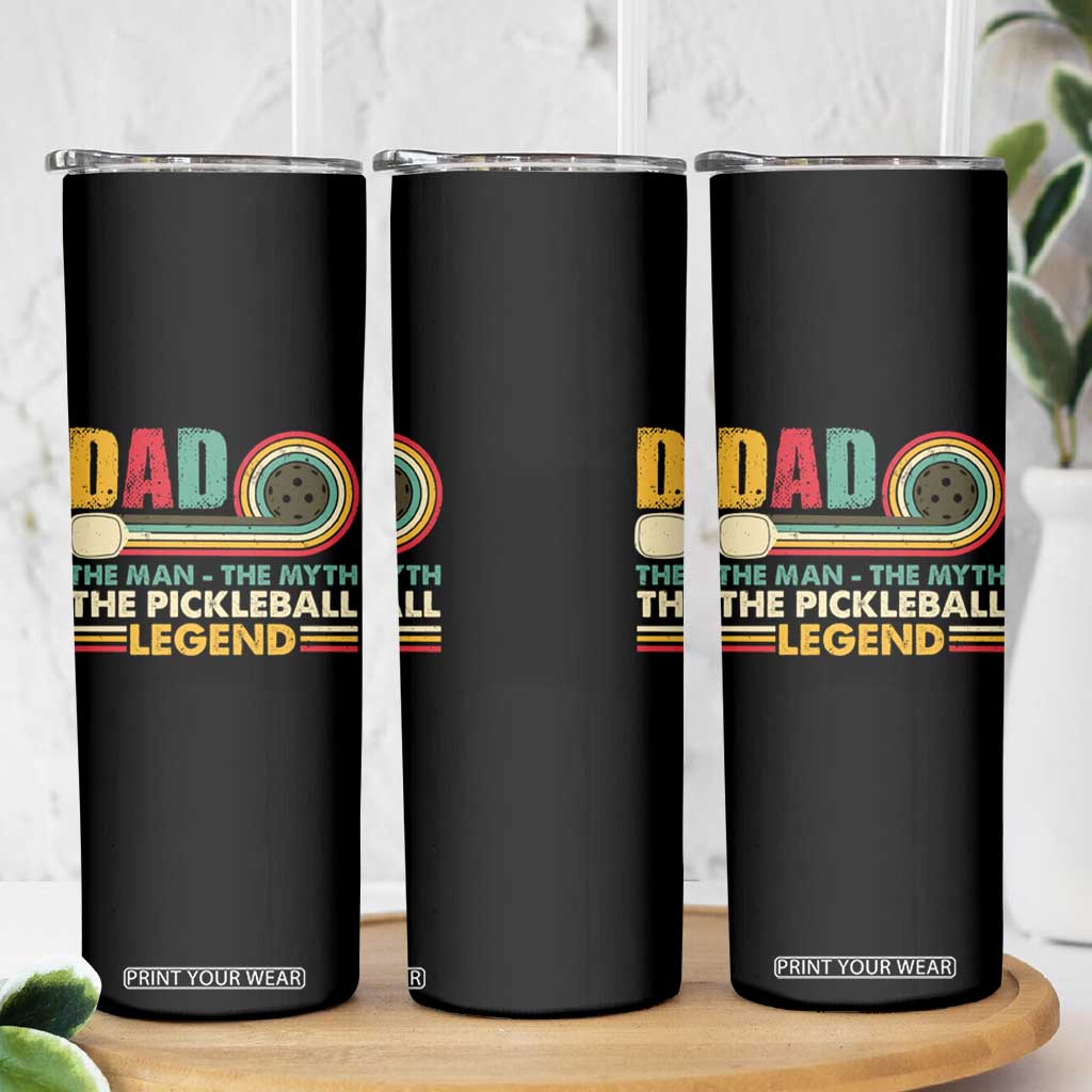 Pickleball Dad Skinny Tumbler The Man The Myth The Legend Retro TS09 Print Your Wear