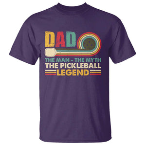 Pickleball Dad T Shirt The Man The Myth The Legend Retro TS09 Purple Print Your Wear