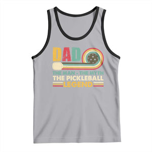 Pickleball Dad Tank Top The Man The Myth The Legend Retro TS09 Athletic Heather Black Print Your Wear