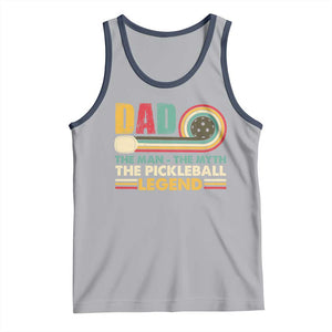 Pickleball Dad Tank Top The Man The Myth The Legend Retro TS09 Athletic Heather Navy Print Your Wear
