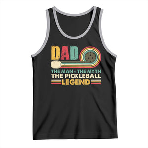 Pickleball Dad Tank Top The Man The Myth The Legend Retro TS09 Black Athletic Heather Print Your Wear