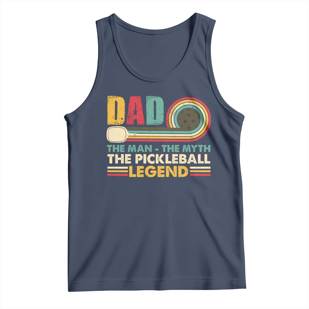 Pickleball Dad Tank Top The Man The Myth The Legend Retro TS09 Navy Print Your Wear