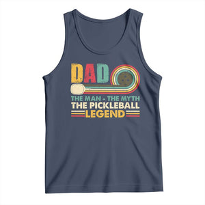 Pickleball Dad Tank Top The Man The Myth The Legend Retro TS09 Navy Print Your Wear