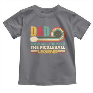 Pickleball Dad Toddler T Shirt The Man The Myth The Legend Retro TS09 Charcoal Print Your Wear