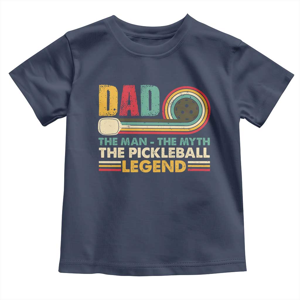 Pickleball Dad Toddler T Shirt The Man The Myth The Legend Retro TS09 Navy Print Your Wear