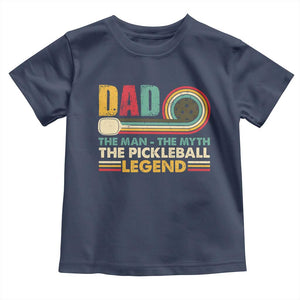 Pickleball Dad Toddler T Shirt The Man The Myth The Legend Retro TS09 Navy Print Your Wear