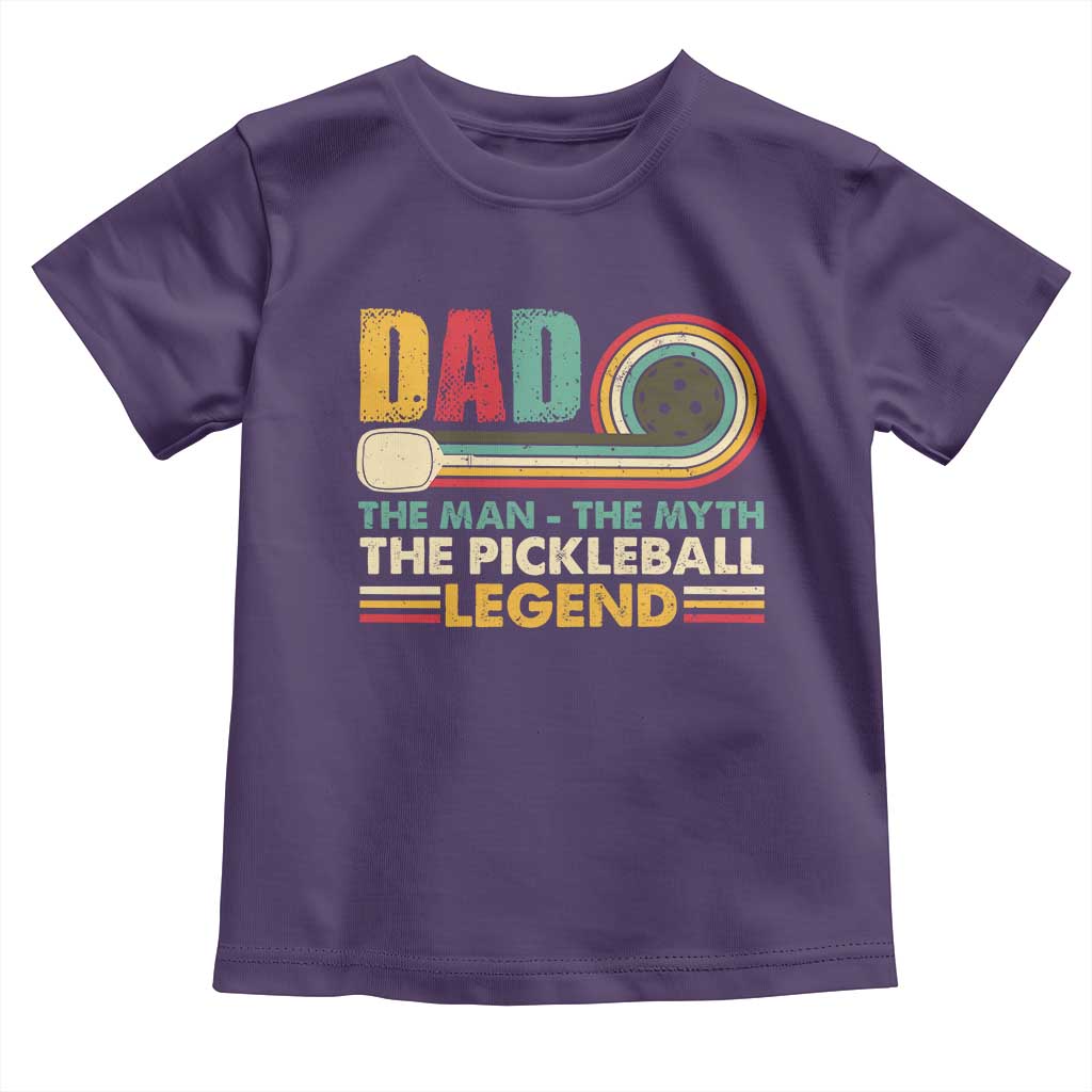 Pickleball Dad Toddler T Shirt The Man The Myth The Legend Retro TS09 Purple Print Your Wear