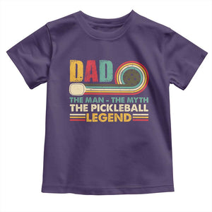 Pickleball Dad Toddler T Shirt The Man The Myth The Legend Retro TS09 Purple Print Your Wear