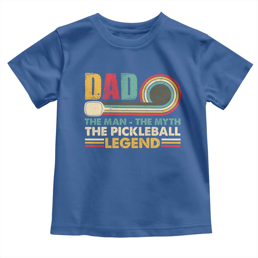Pickleball Dad Toddler T Shirt The Man The Myth The Legend Retro TS09 Royal Blue Print Your Wear