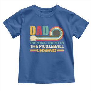 Pickleball Dad Toddler T Shirt The Man The Myth The Legend Retro TS09 Royal Blue Print Your Wear