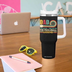 Pickleball Dad Tumbler With Handle The Man The Myth The Legend Retro TS09 Print Your Wear