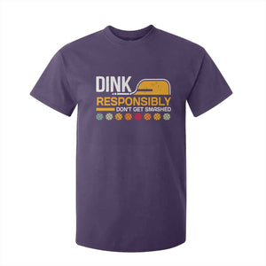 Funny Pickleball T Shirt For Kid Dink Responsibly Don't Get Smashed TS09 Purple Print Your Wear