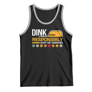 Funny Pickleball Tank Top Dink Responsibly Don't Get Smashed TS09 Black Athletic Heather Print Your Wear
