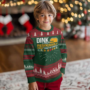 Funny Pickleball Ugly Christmas Sweater Dink Responsibly Don't Get Smashed TS09 Christmas Print Your Wear